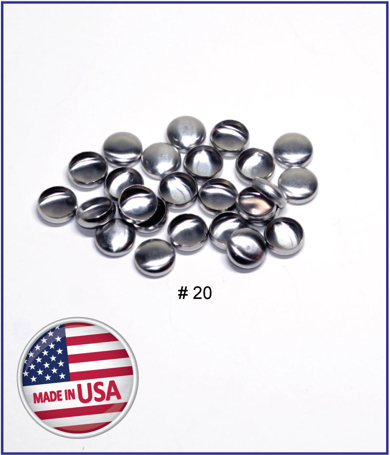 half inch aluminum cover button