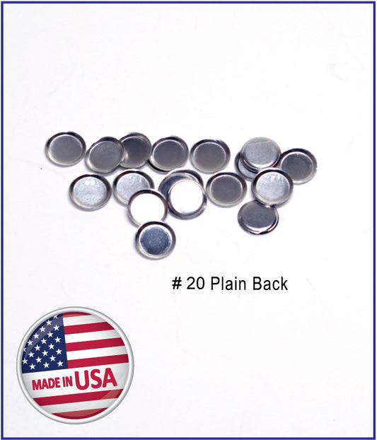 half inch cover button flat back