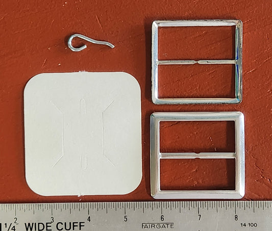2-inch square two-part aluminum cover buckle with template and tong
