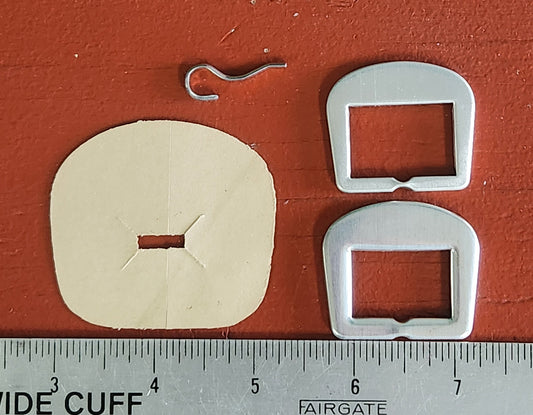 1 inch two-part aluminum cover buckle with template and tong