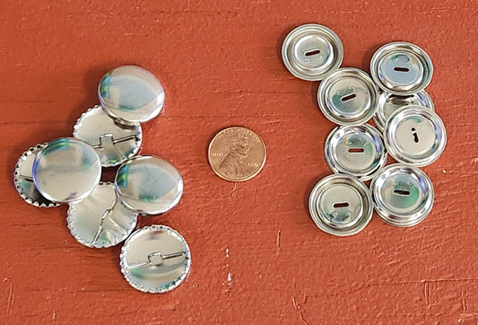 Nickel-plated brass Coverbutton with teeth