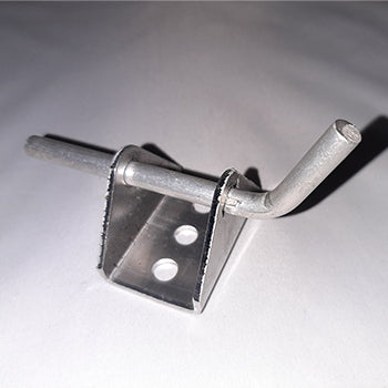 small clamshell awning bracket with large pin