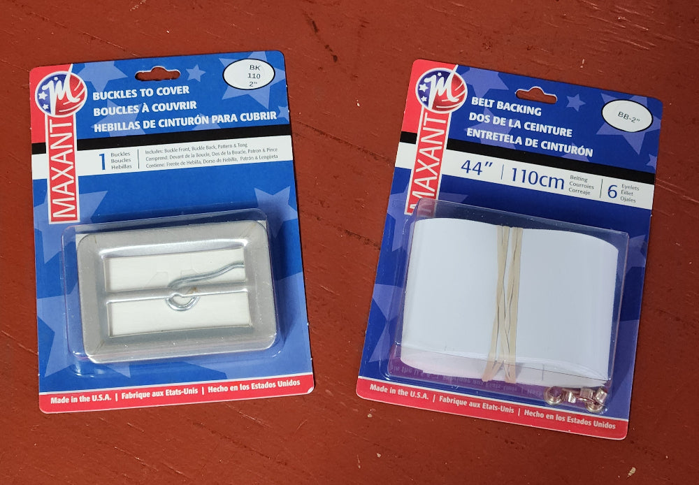 2-inch two-part aluminum cover buckle and 2-inch belt backing