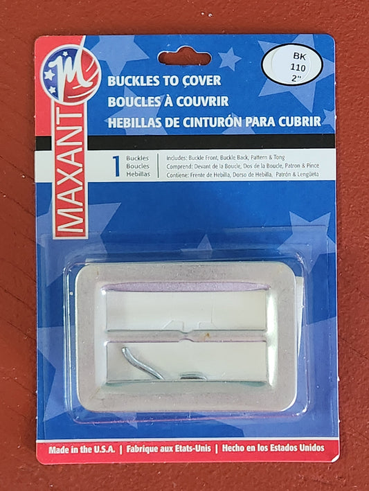 Two-part aluminum cover buckle 2-inch