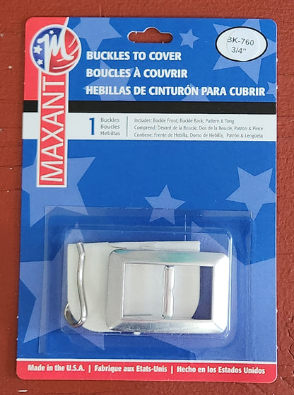 Aluminum two-part cover buckle with tong and pattern