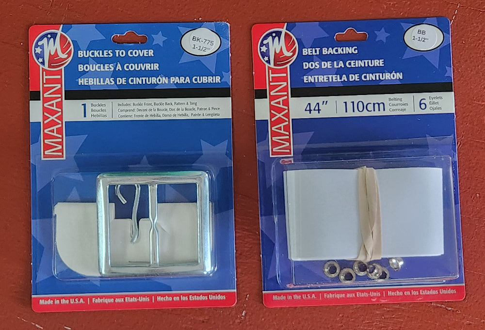 1.5-inch two-part aluminum cover buckle with template and tong kit plus belt backing