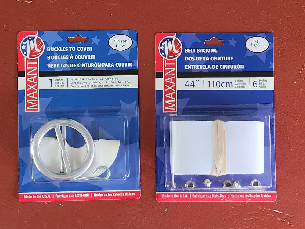 Two-part aluminum buckle and belt backing