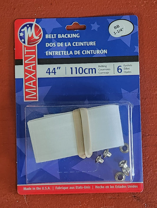 Maxant 1-1/4" belt backing with eyelets package