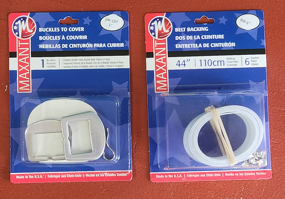 1 inch two-part aluminum cover buckle with template and tong and belt backing