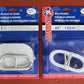 Two-part aluminum cover buckle with template and tong, and belt backing