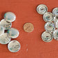 Nickel-plated brass Coverbutton with teeth