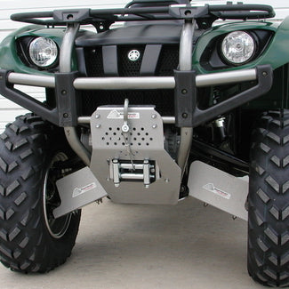 Yamaha Grizzly 660 Skid Plate Hook Holster and Winch Mounting Plate, 2pc
